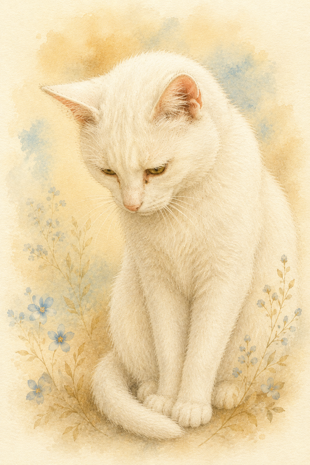 Ilustración de María en un recuerdo sereno