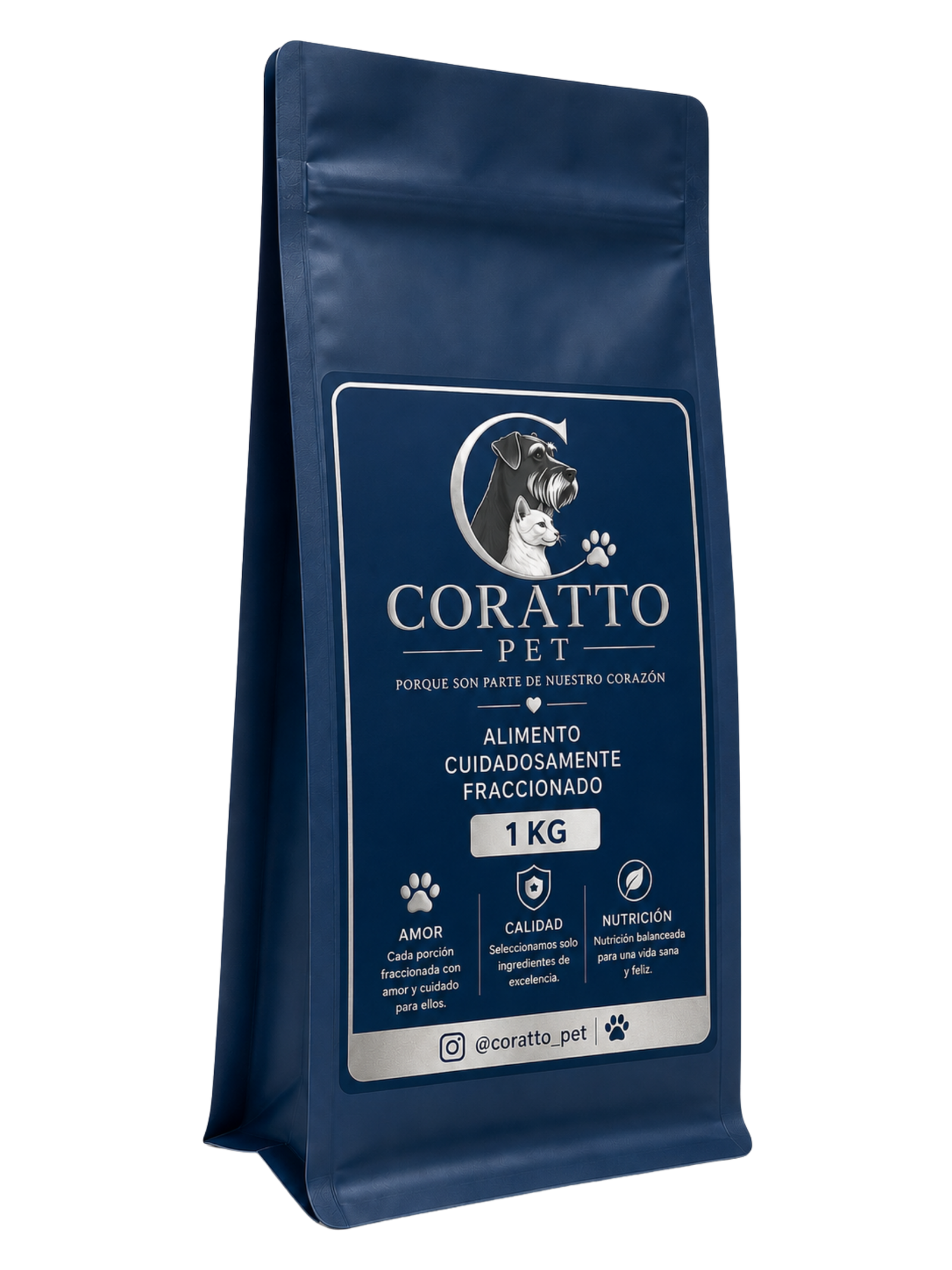 Bolsa azul para gato de un kilogramo