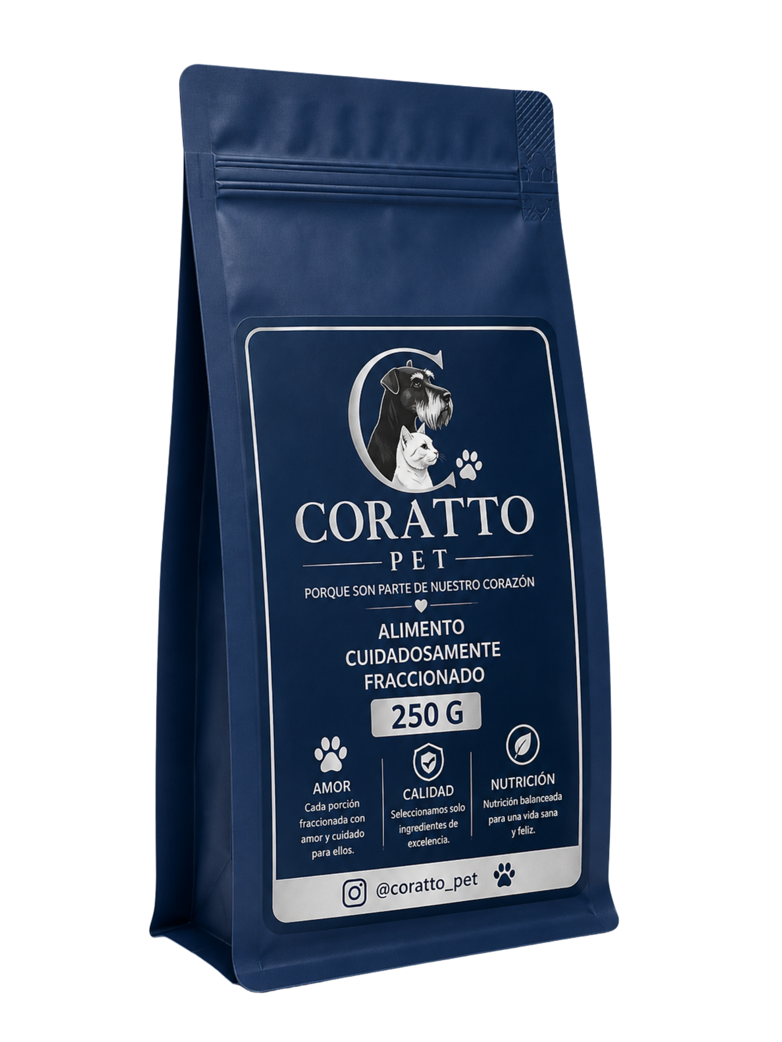 Bolsa azul para gato de 250 gramos