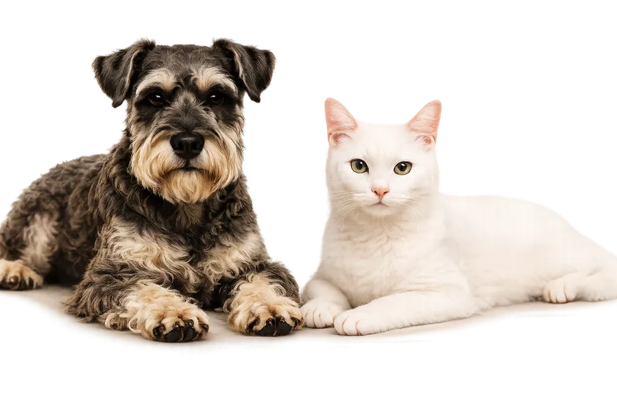 Perro y gato protagonistas de Coratto Pet