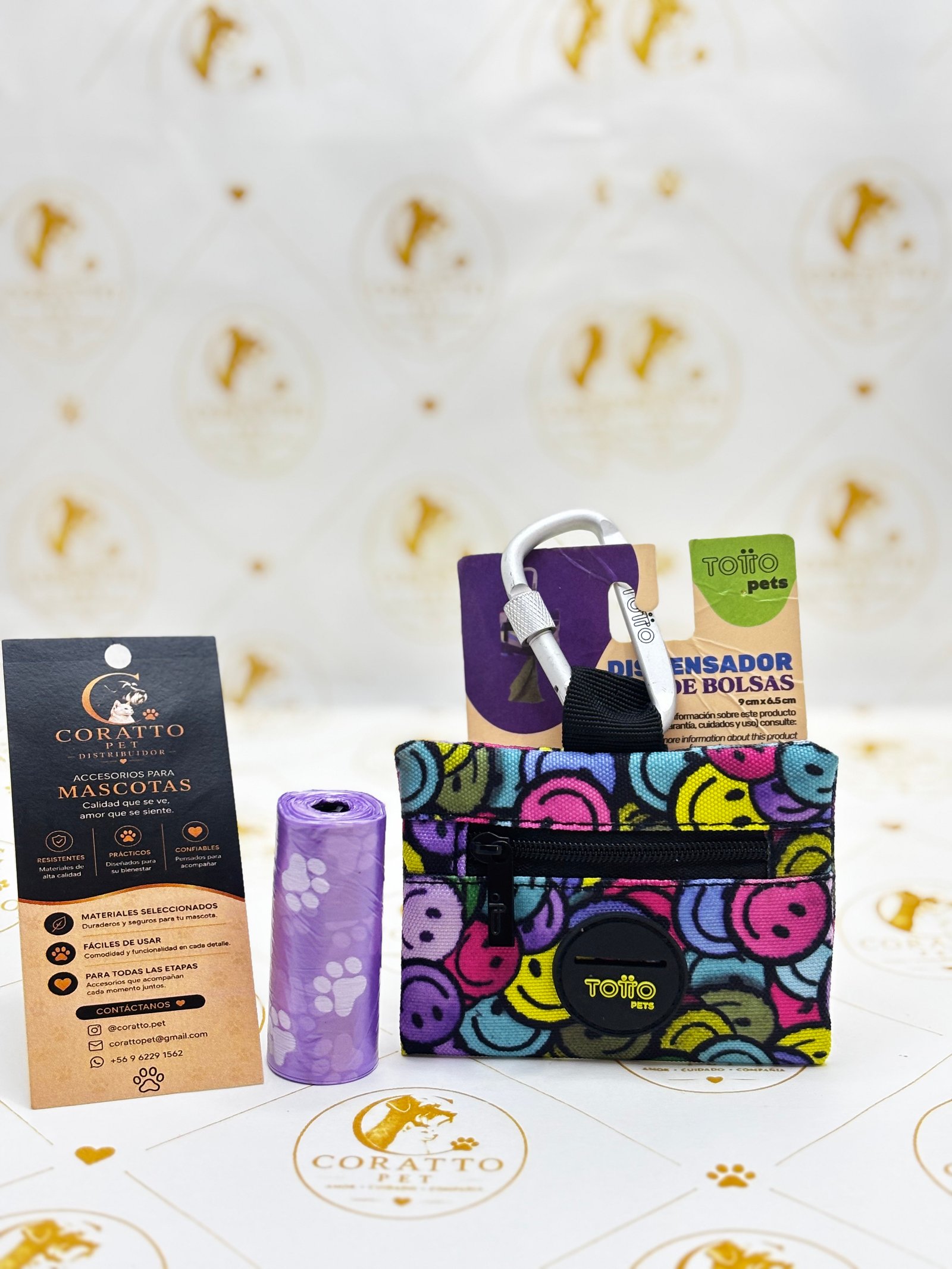 DISPENSADOR DE BOLSAS DE BASURA SMILE MARCA TOTTO
