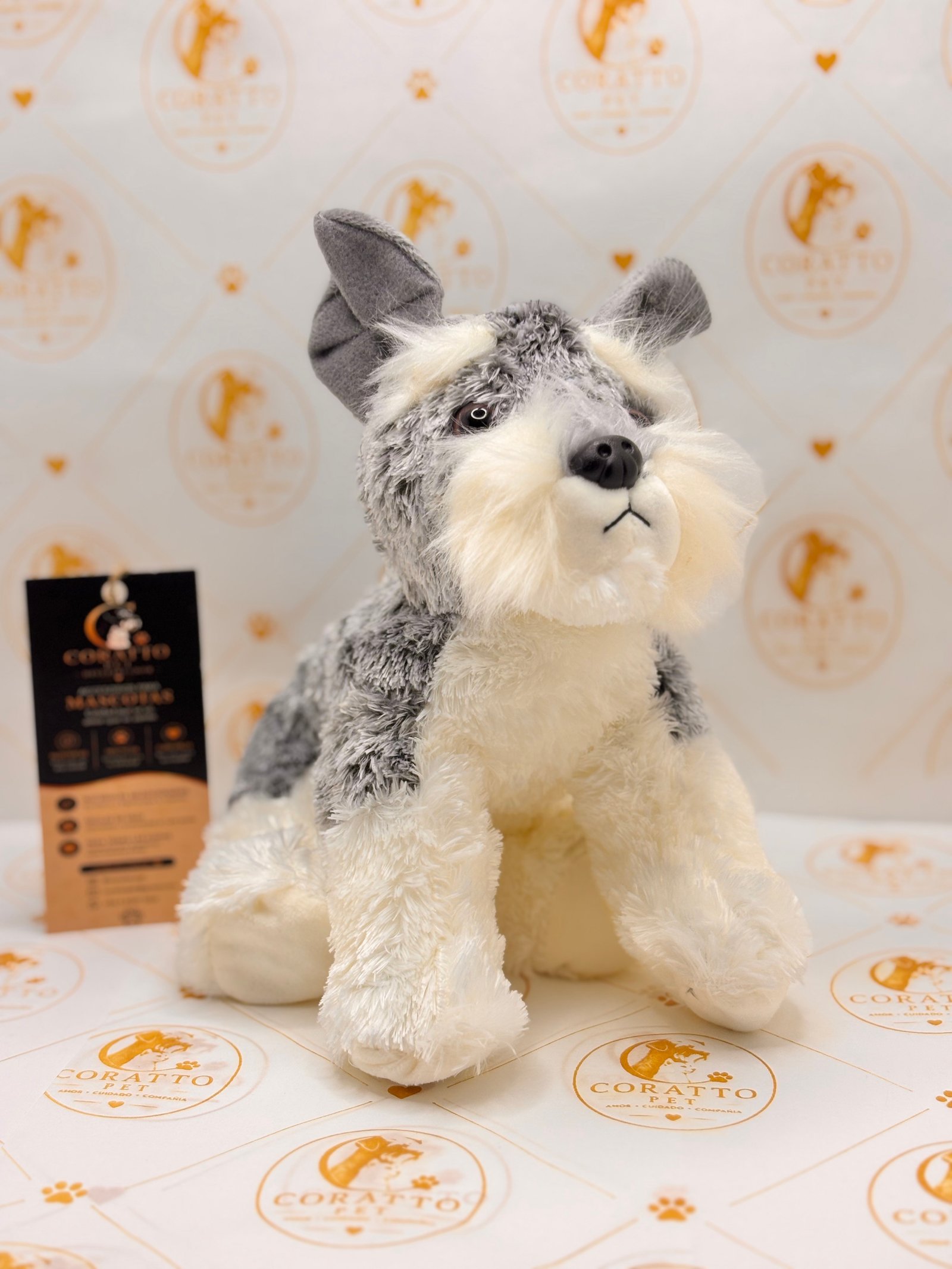 Juguete Muñeco de Felpa perro Schnauzer mediano
