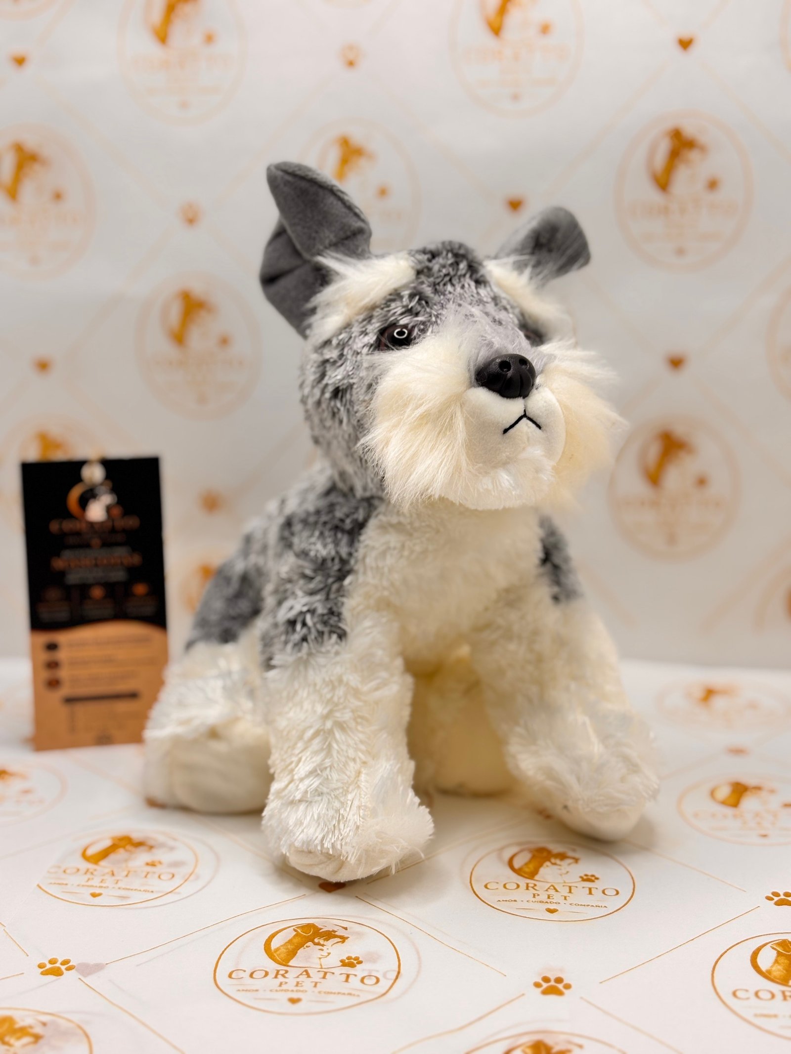 Juguete Muñeco de Felpa perro Schnauzer mediano