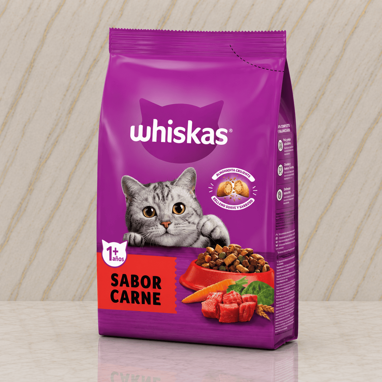 ALIMENTO GATO WHISKAS SABOR CARNE