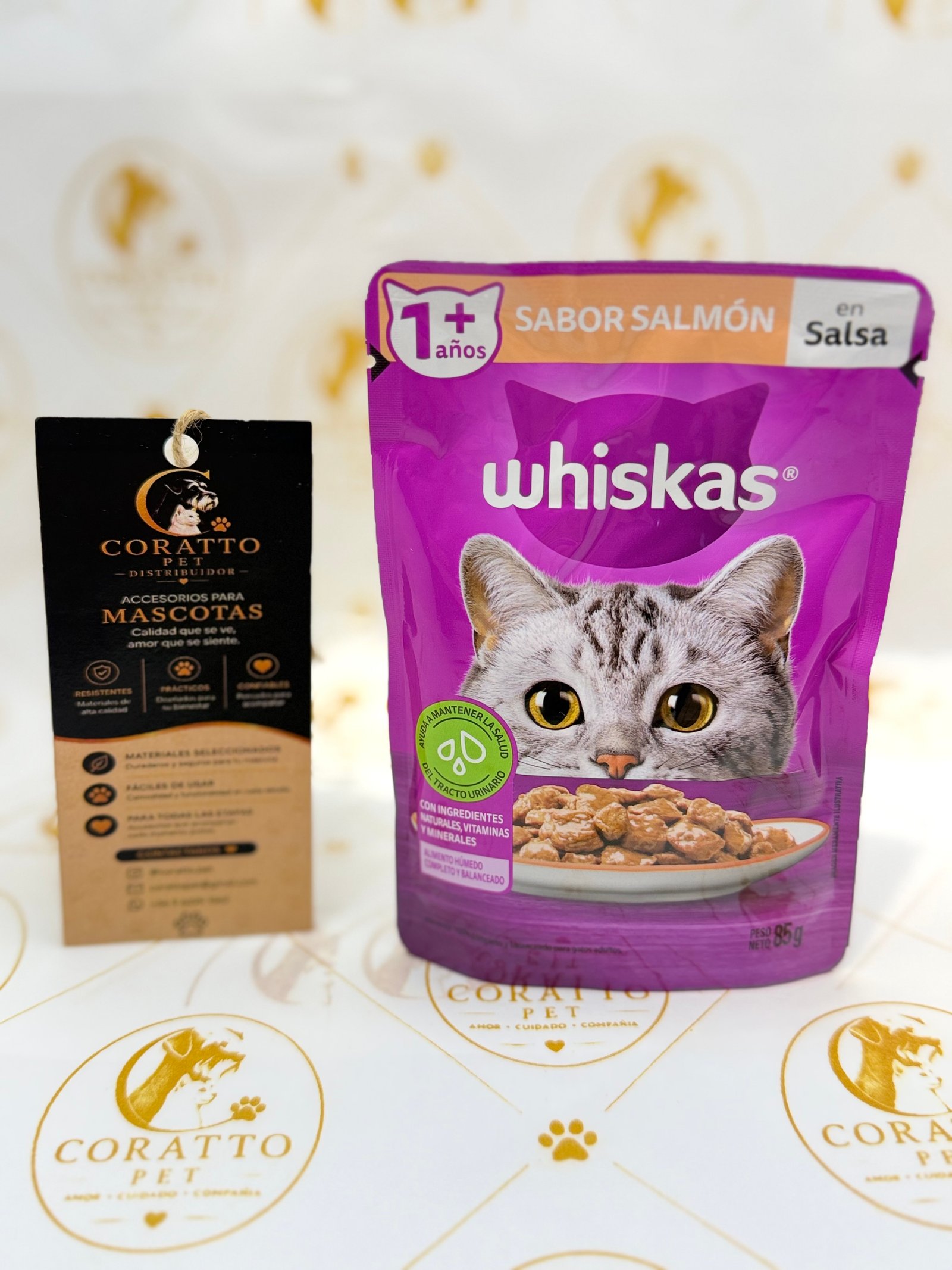 POUCH WHISKAS SABOR SALMÓN 85 GRS