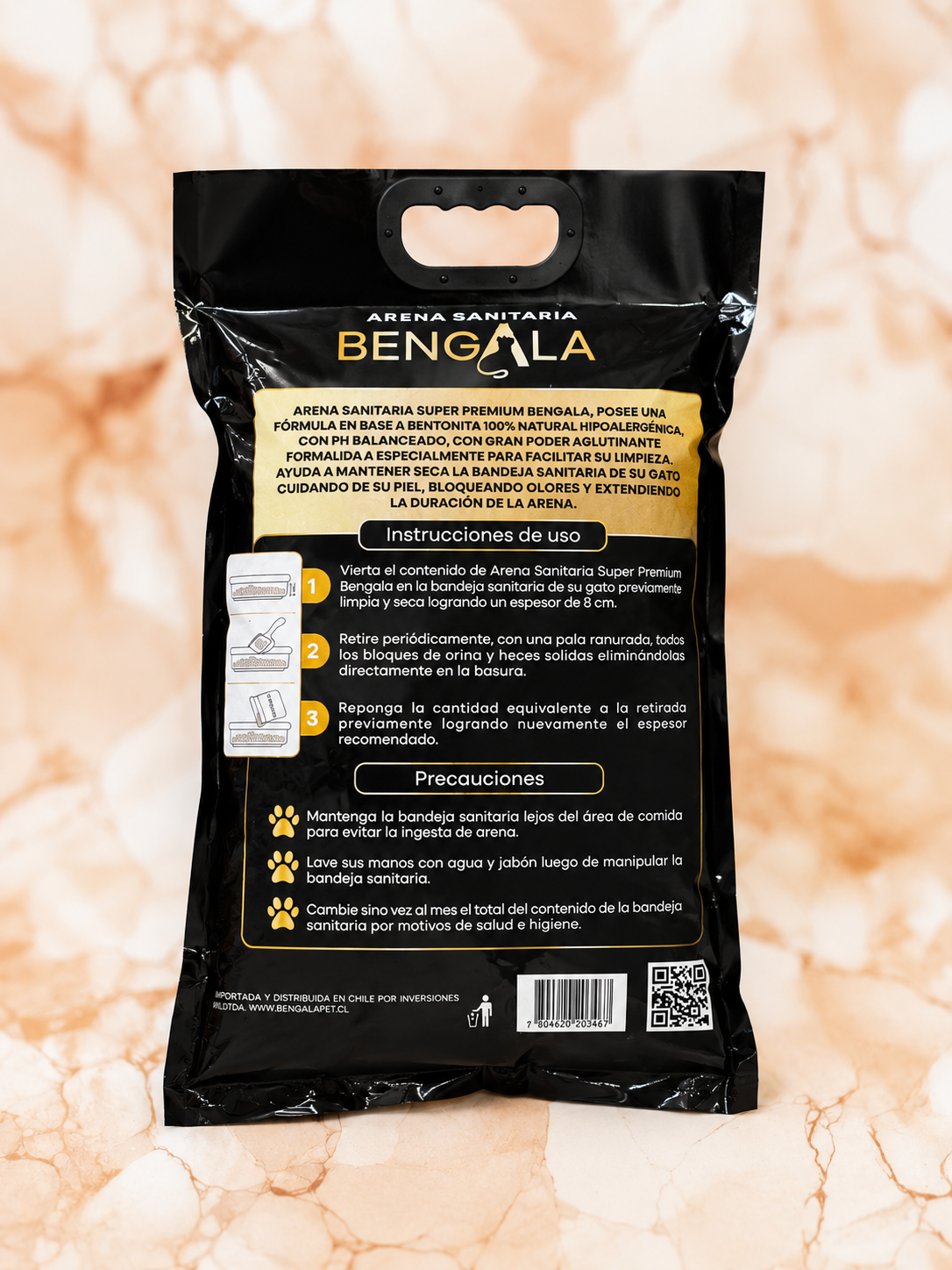 ARENA SANITARIA PARA GATO MARCA BENGALA, 4 KG