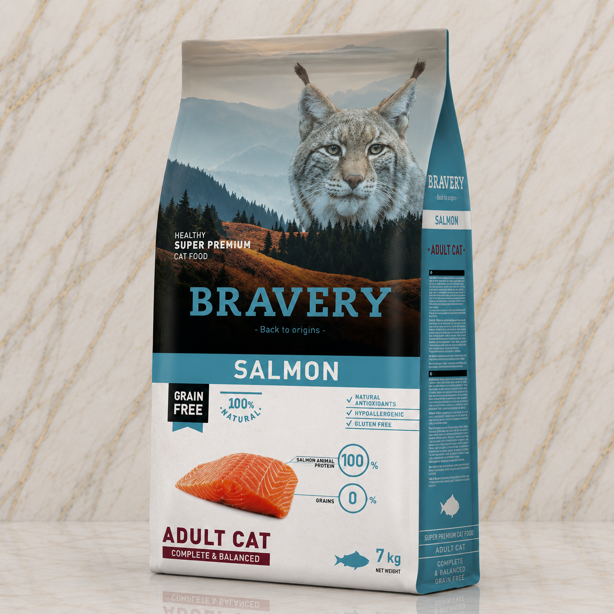 BRAVERY GATO SALMÓN ADULTO
