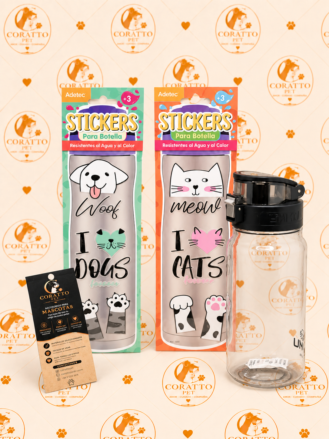 CONJUNTO BOTELLA VENUS 670 ML + STICKER PARA BOTELLA RESISTENTE AL AGUA Y CALOR