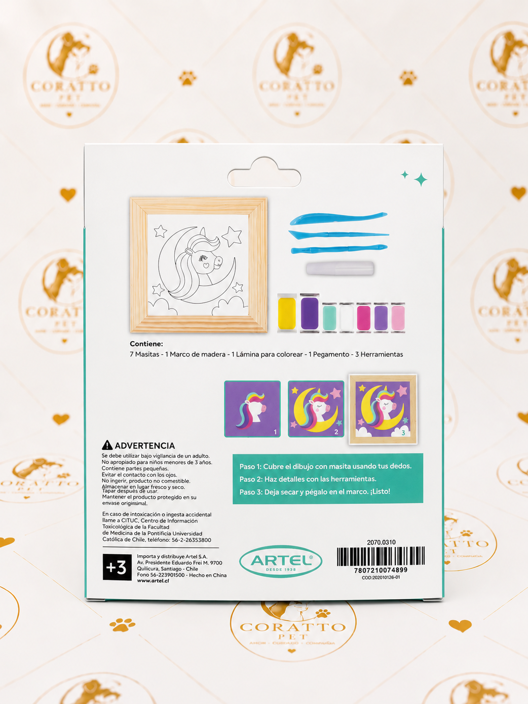SET PINTA CON MASITAS UNICORNIO