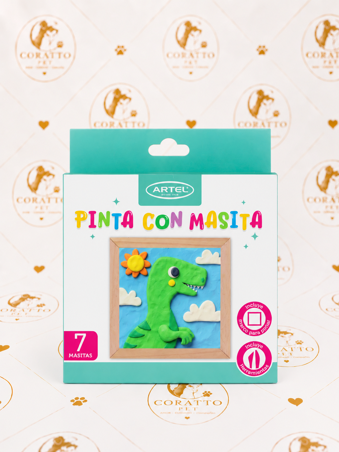 SET PINTA CON MASITAS DINOS