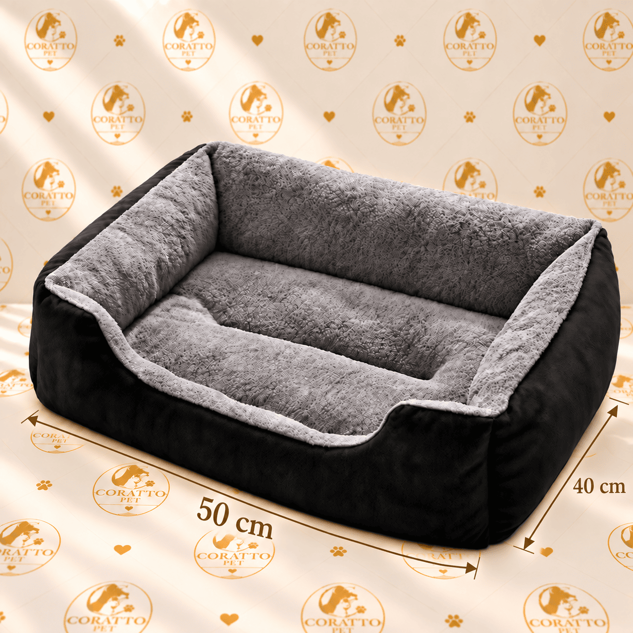 CAMA NIDO CUADRADO COLOR NEGRO