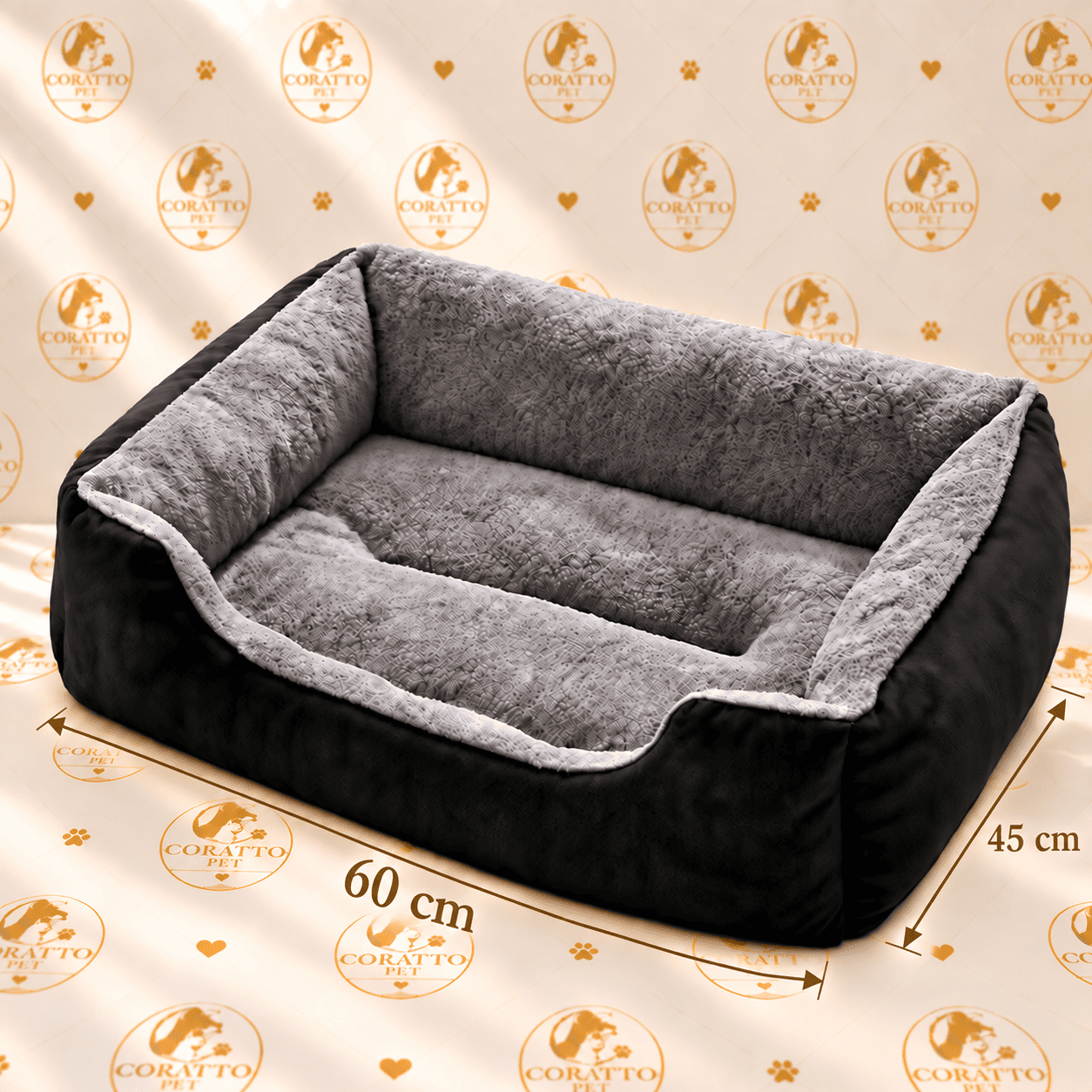 CAMA NIDO CUADRADO COLOR NEGRO