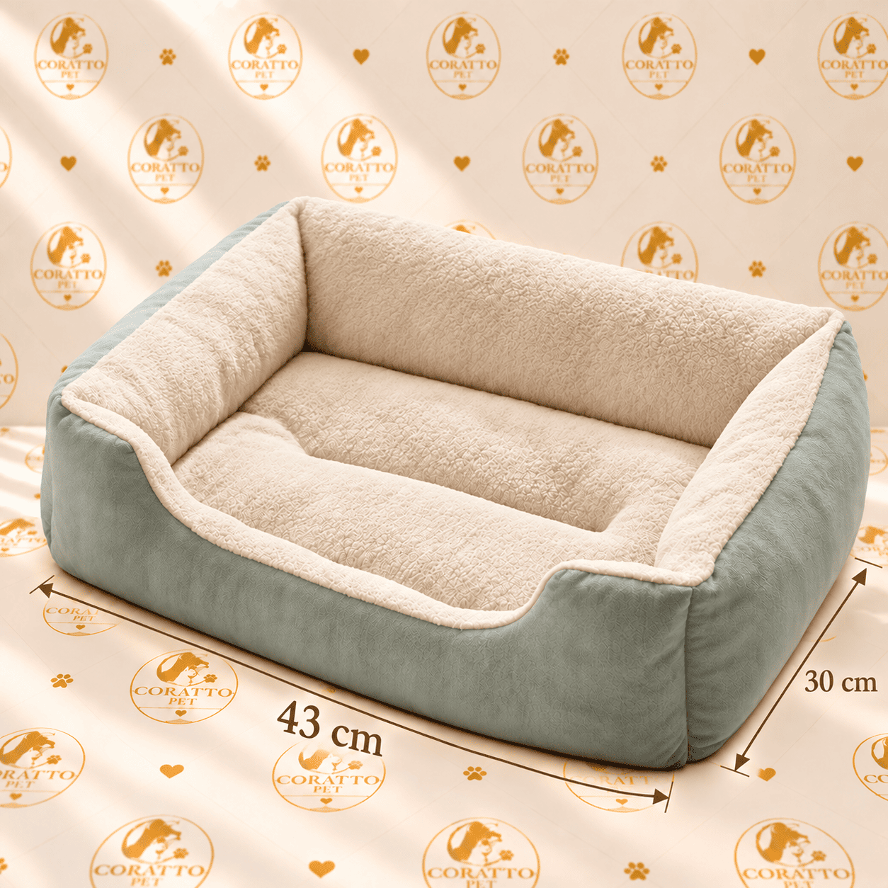 CAMA NIDO CUADRADO COLOR VERDE ESMERALDA