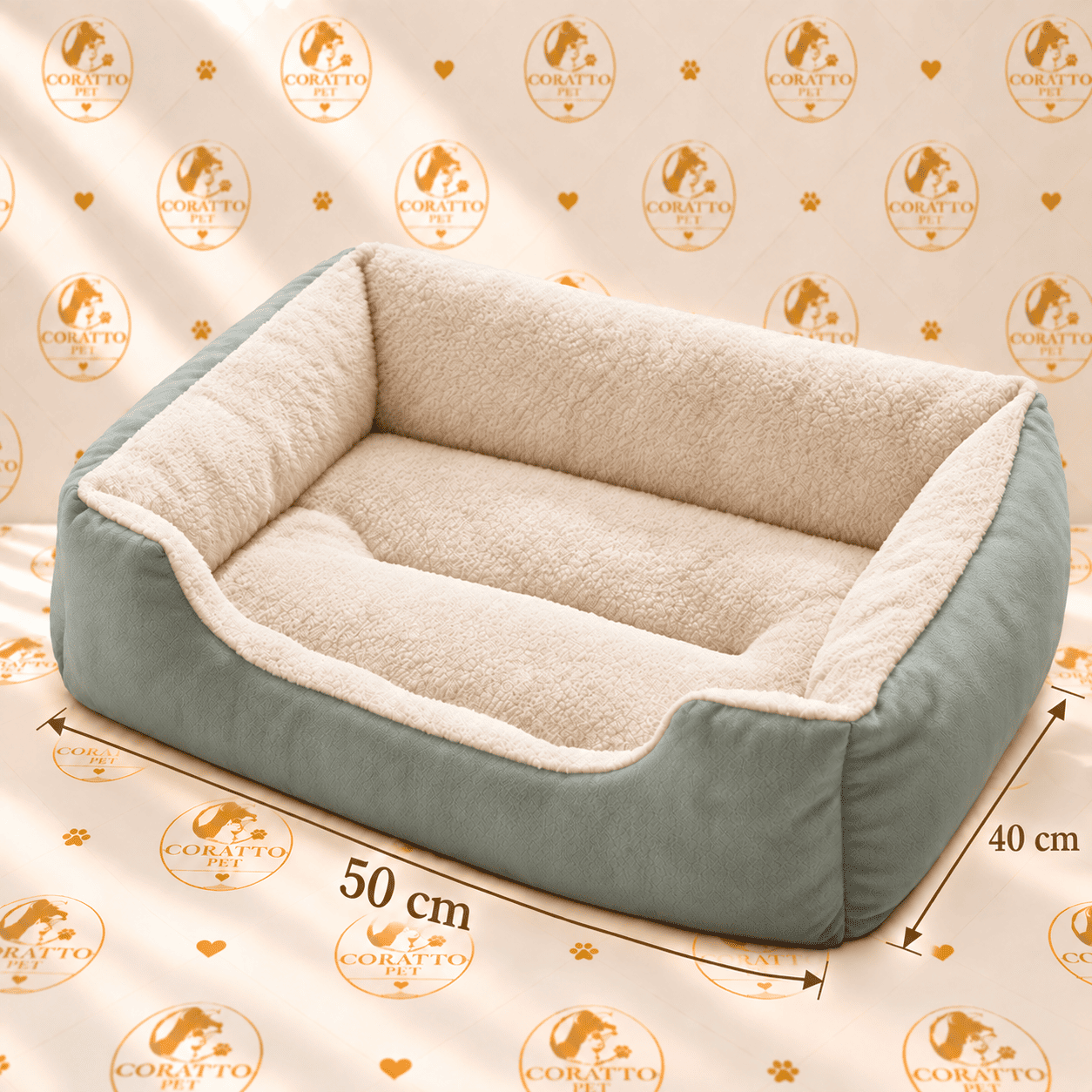 CAMA NIDO CUADRADO COLOR VERDE ESMERALDA