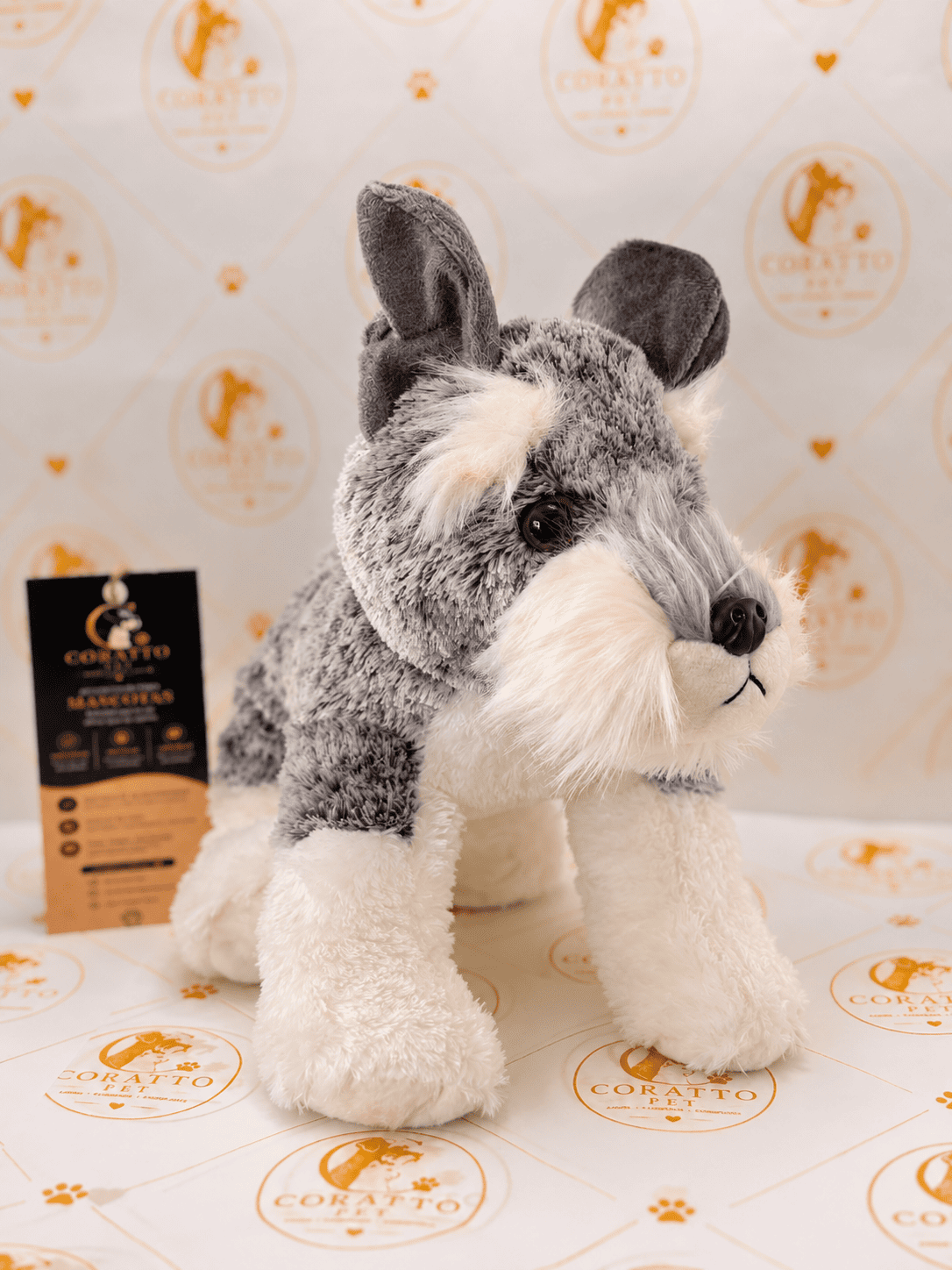 PELUCHE MUÑECO DE FELPA PERRO SCHNAUZER 30 cm