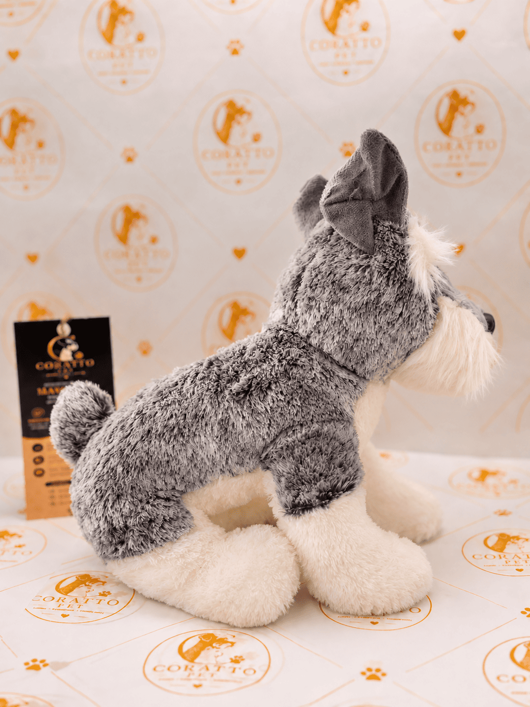 PELUCHE MUÑECO DE FELPA PERRO SCHNAUZER 30 cm