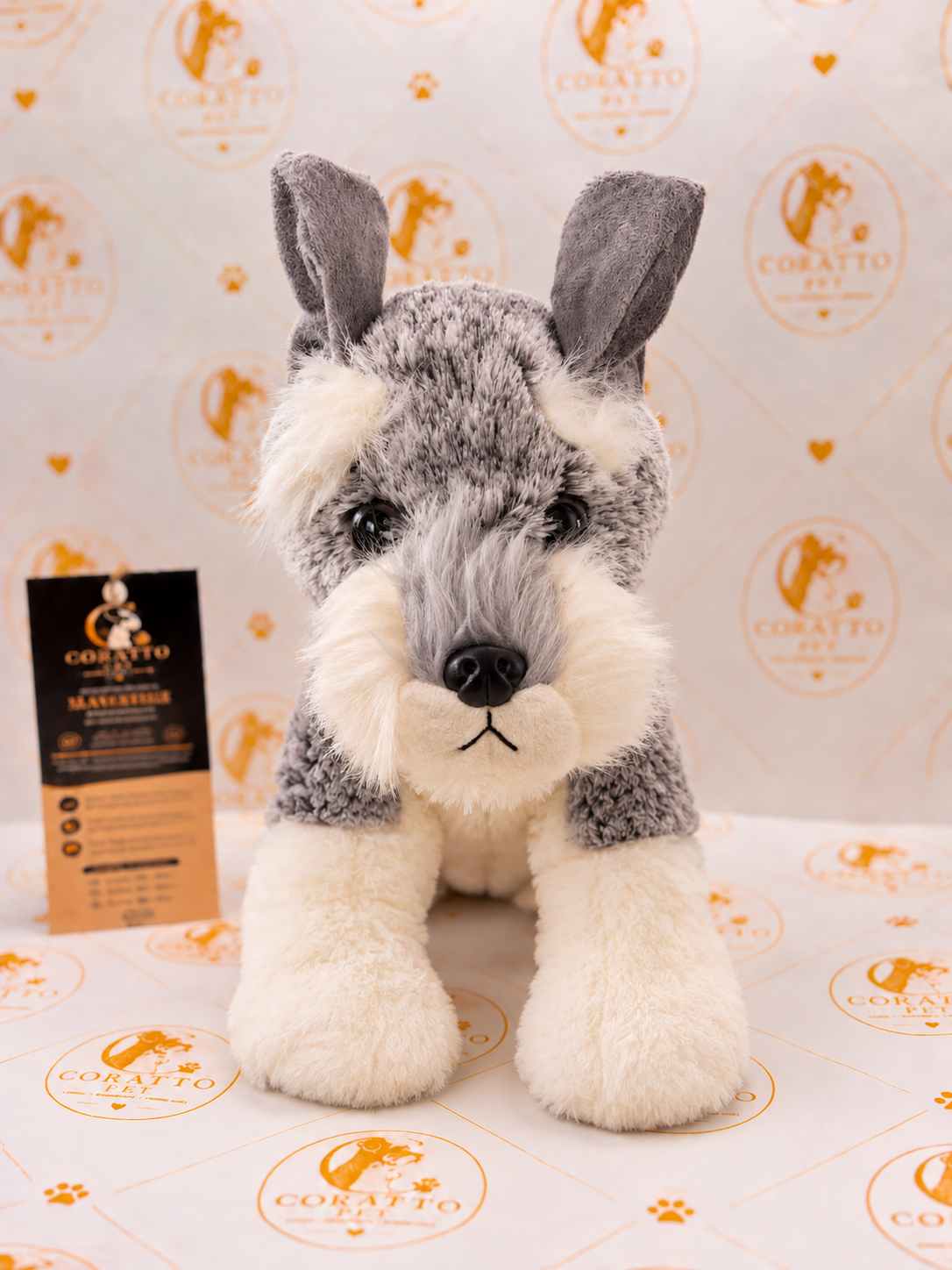 PELUCHE MUÑECO DE FELPA PERRO SCHNAUZER 40 cm