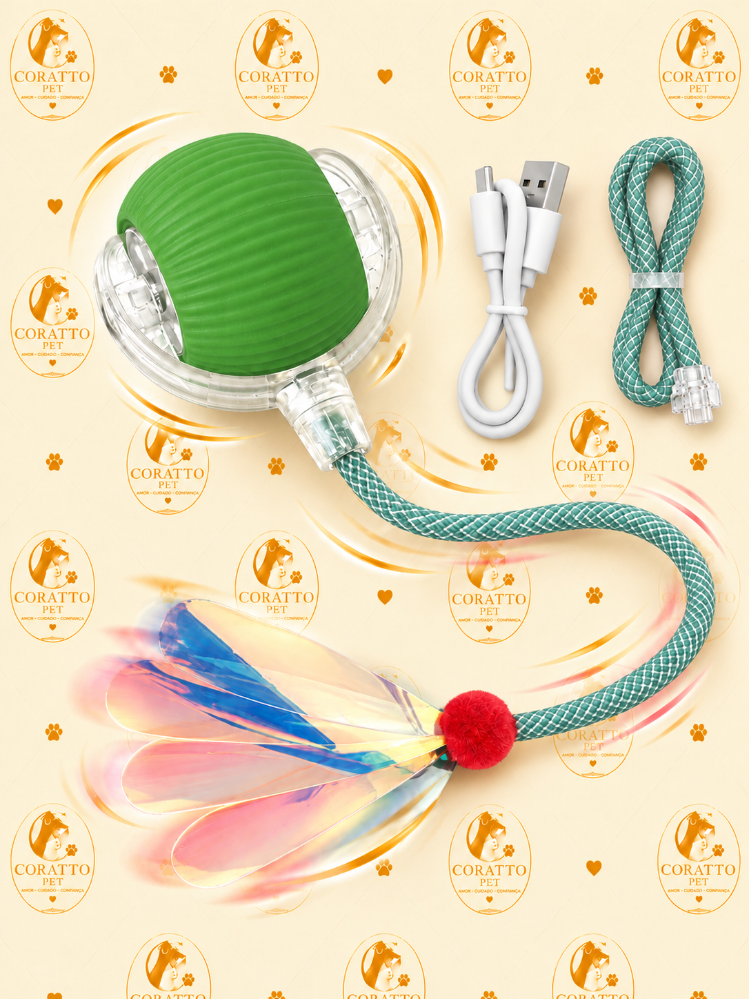 PELOTA INTERACTIVA INTELIGENTE RECARGABLE LIBÉLULA VERDE