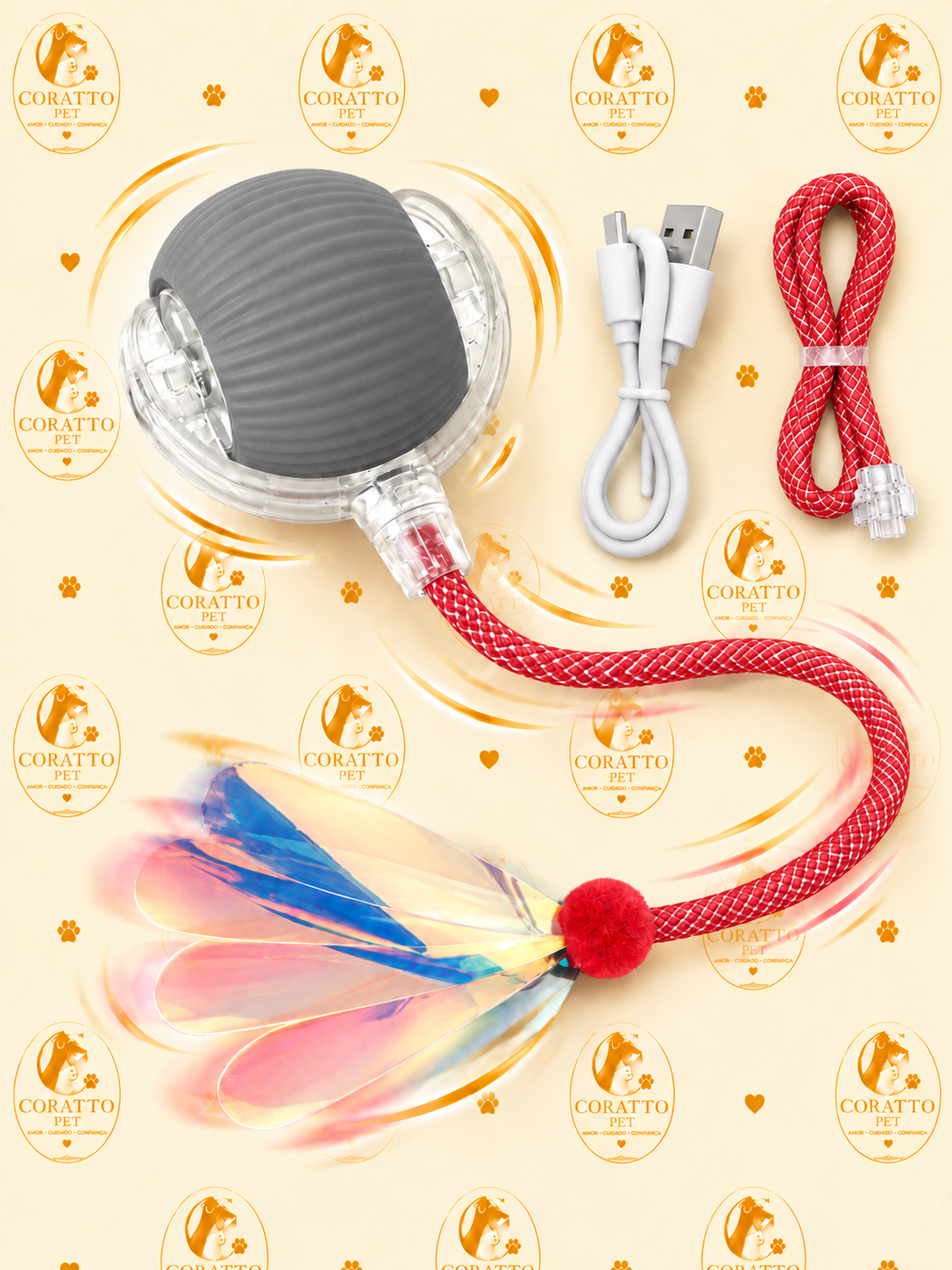 PELOTA INTERACTIVA INTELIGENTE RECARGABLE LIBÉLULA GRIS