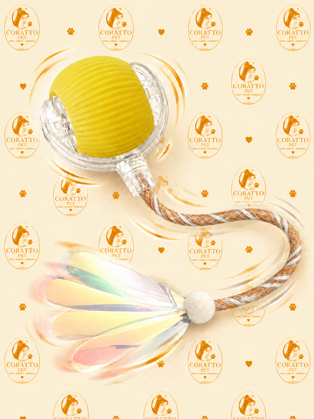 PELOTA INTERACTIVA INTELIGENTE RECARGABLE LIBÉLULA AMARILLA