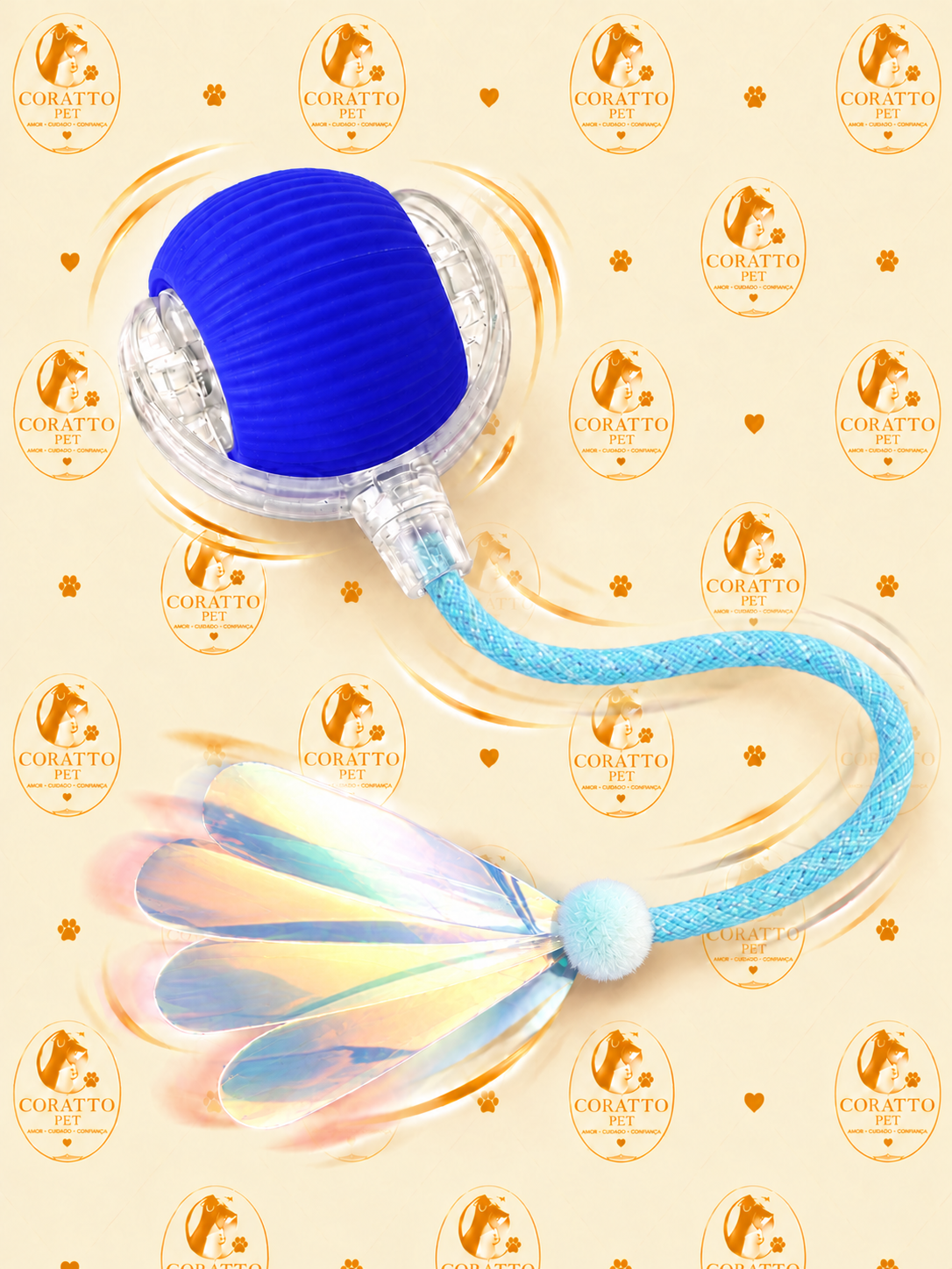 PELOTA INTERACTIVA INTELIGENTE RECARGABLE LIBÉLULA AZUL