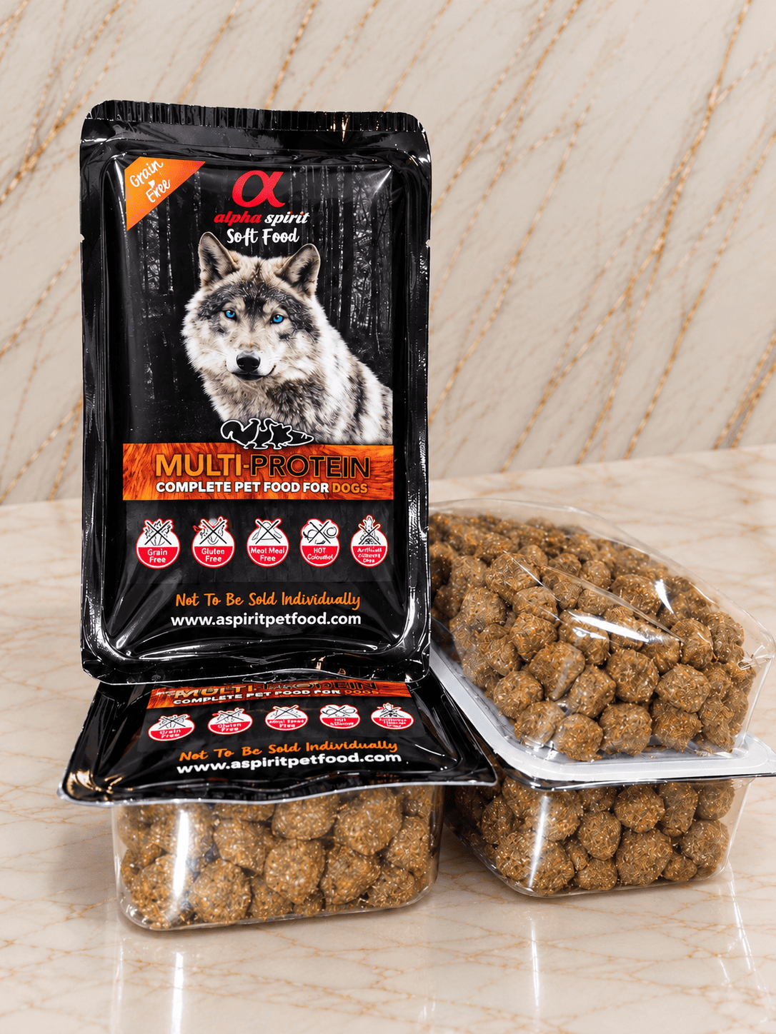 ALPHA SPIRIT SOFT FOOD MULTIPROTEIN SEMI HÚMEDO - 9 KG EN 45 BANDEJAS DE 200 GR